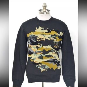 Versace yellow and black camouflage pull over crew neck size smalll
